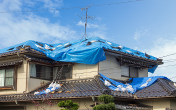 台風　自然災害　写真